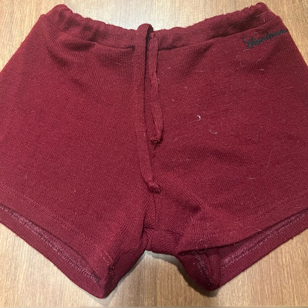 Red Athletic Shorts with Elastic Waistband